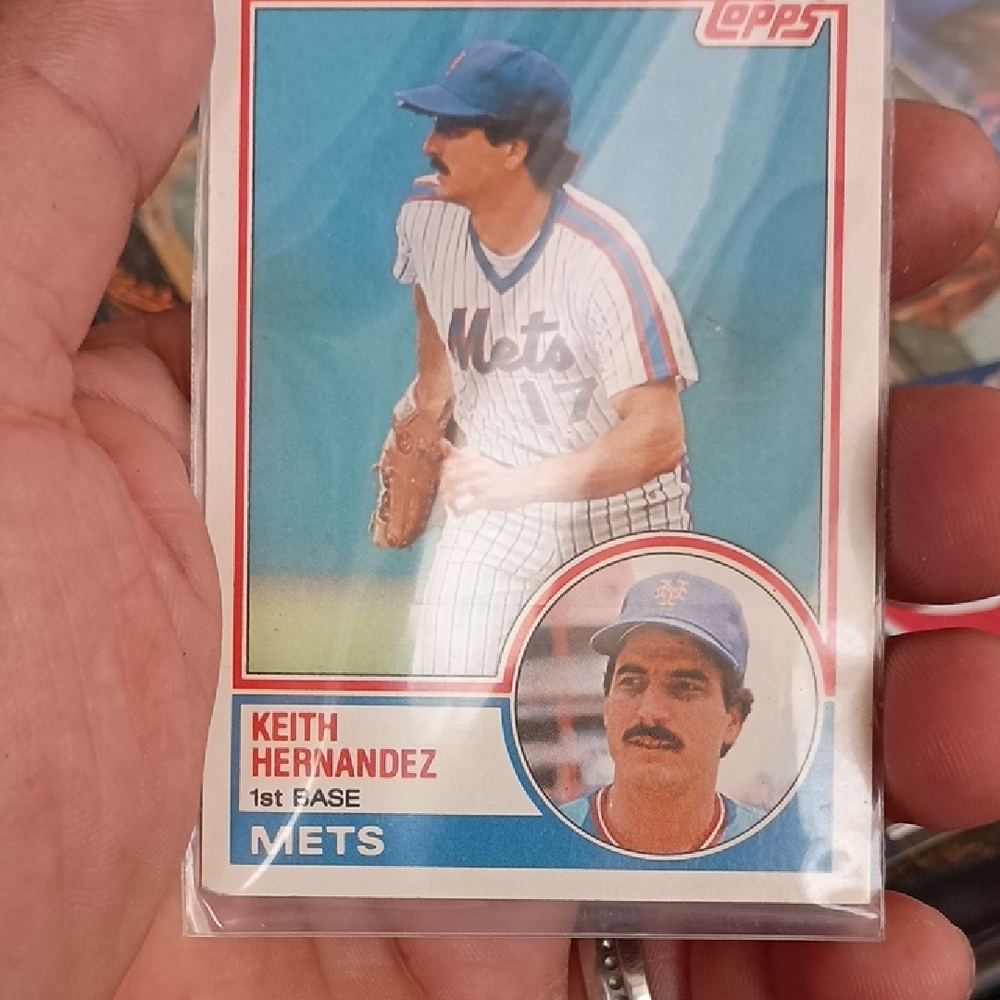 Topps Blue and White Keith Hernandez Mets Card